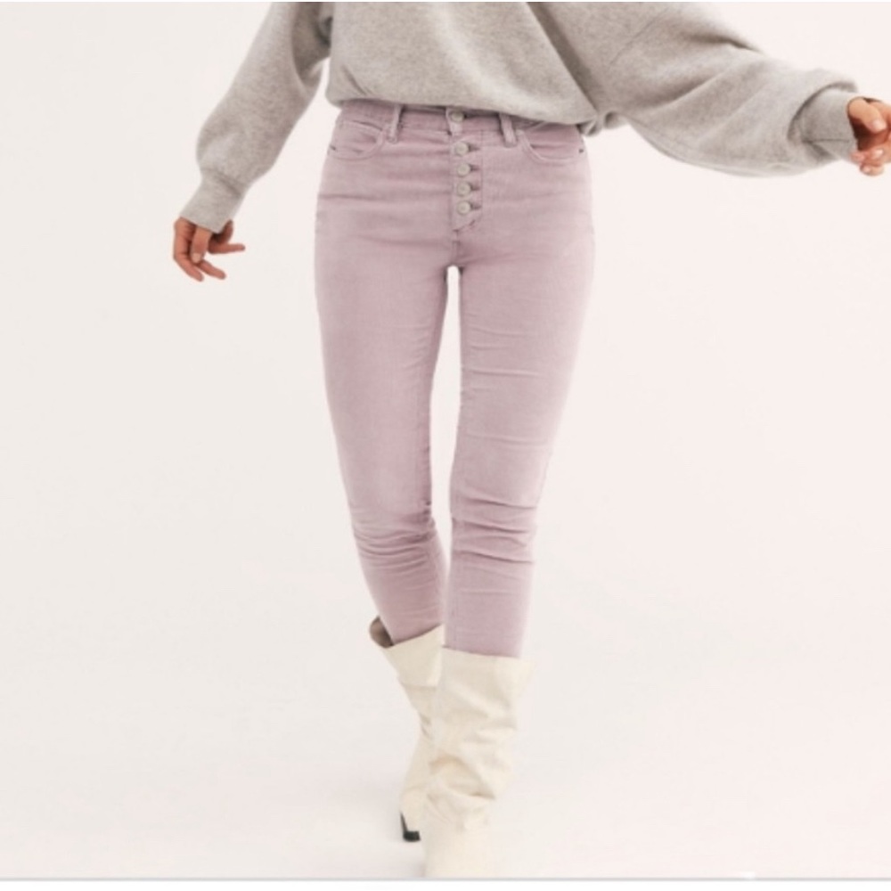 NWOT Free People We The Free Sun Chaser Corduroy Skinny Women’s Size 26 Lavender